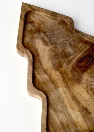 Tree Sunum Tabağı Naturel (28,5x20 cm)