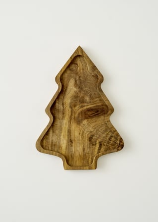 Tree Sunum Tabağı Naturel (28,5x20 cm)