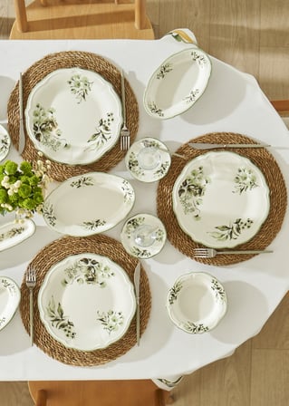 Bella Maison Julia Stoneware 26 Parça 6 Kişilik Kahvaltı Takımı Yeşil