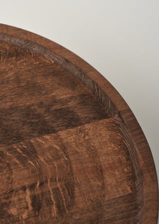 Wooden Ahşap Yuvarlak Sunum Standı Naturel (25 cm)