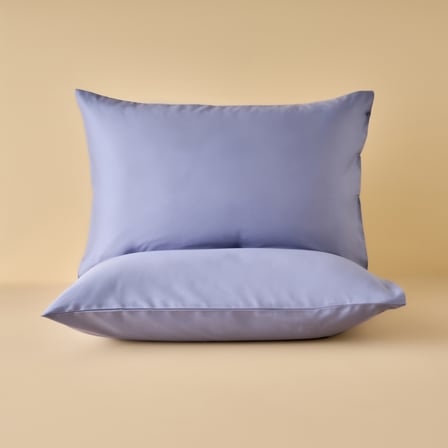 %100 Pamuk Saten Supreme 2'li Yastık Kılıfı Mavi (50x70 cm)