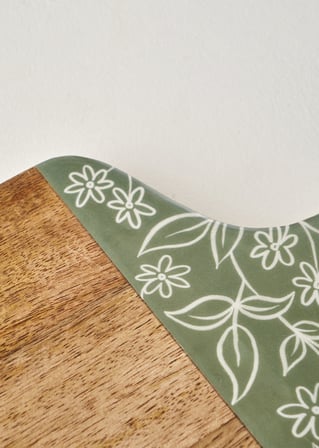 Floral Mango Sunum Tahtası Yeşil (40x20x2 cm)