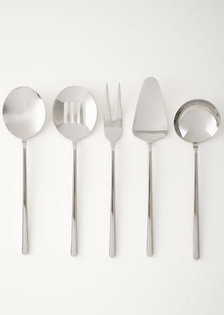Siena 5 Parça Servis Seti Silver