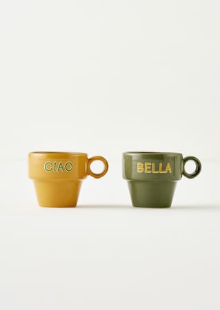 Line Espresso 2'li Set Hardal-Yeşil (105 cc)