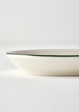 Line Oval Sunum Tabağı Yeşil (23x14 cm)