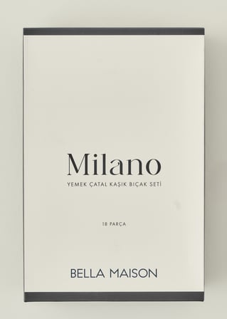 Milano 18 Parça Yemek Çatal Kaşık Bıçak Seti Silver