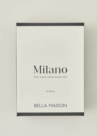 Milano 18 Parça Tatlı Çatal Kaşık Bıçak Seti Silver
