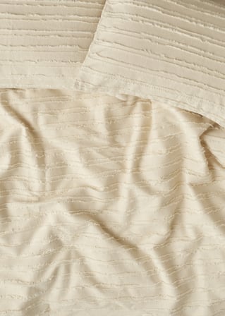 %100 Pamuk Bohemian Çift Kişilik Yatak Örtüsü Seti Krem (240x260 cm)