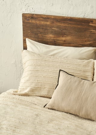 %100 Pamuk Bohemian Çift Kişilik Yatak Örtüsü Seti Krem (240x260 cm)