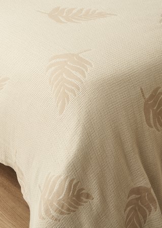 Bella Maison Amaya Pamuklu Çift Kişilik Yatak Örtüsü Bej (200x220 cm)