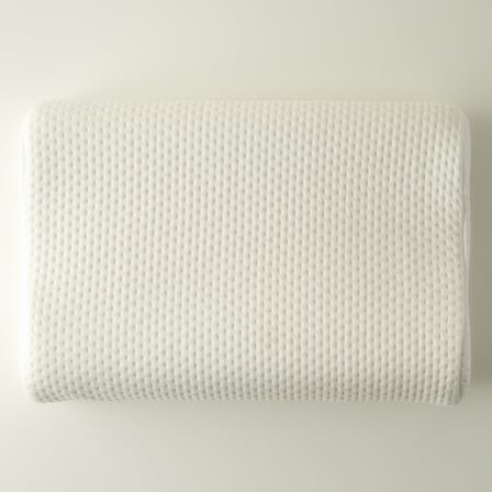 Boyun Destekli Ortopedik Visco Yastık Beyaz (55X35X12X10 cm)