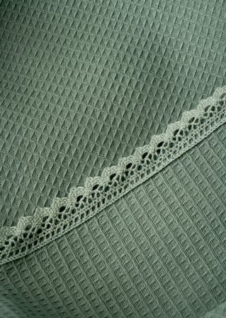 %100 Pamuk Feel Çift Kişilik Waffle Pike Haki (200x220 cm)