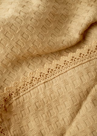 Stormi Pamuklu Çift Kişilik Waffle Pike Bej (200x220 cm)