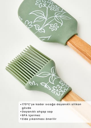 Floral 2'li Silikon Hazırlık Seti Haki