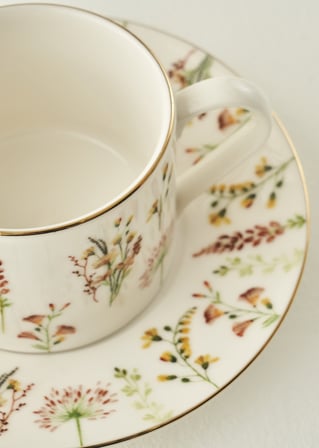 Flores Porselen 2'li Çay Fincanı Seti (180 cc)