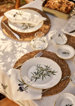 Olive Porselen 26 Parça 6 Kişilik Kahvaltı Takımı Yeşil
