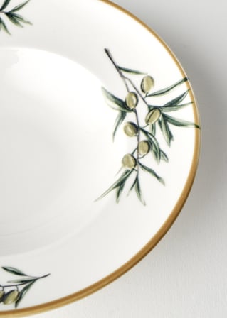 Olive Porselen Makarna Tabağı Yeşil (27 cm)