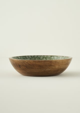 Floral Mango Sunum Kasesi Yeşil (30x8 cm)