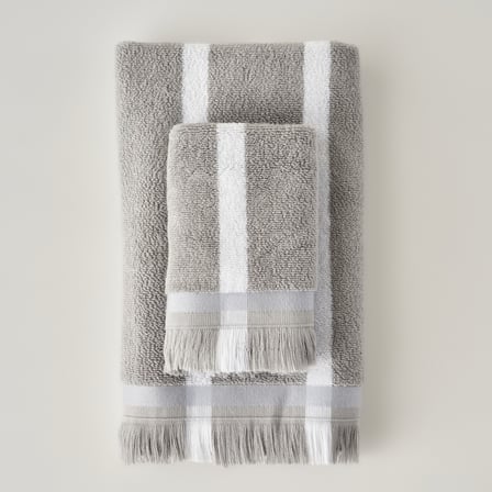 %100 Pamuk Ella Banyo Havlusu Gri (90x150 cm) Gri