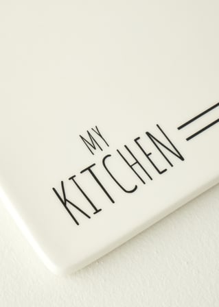 My Kitchen Porselen Sunum ve Kesme Tahtası Beyaz (30x15x0,8 cm)