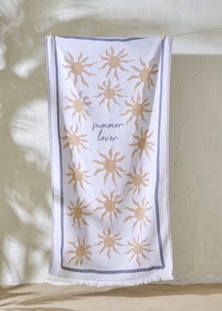 %100 Pamuk Summer Lover Peştamal Sarı (90x160 cm)