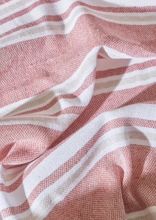 %100 Pamuk Stripe Peştamal Kiremit (90x160 cm)