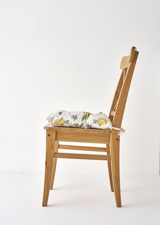 Lemoncello Yellow Baskılı Sandalye Minderi Sarı (40x40 cm)