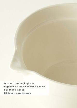 My Kitchen Seramik Karıştırma Kasesi Beyaz (1700 cc)
