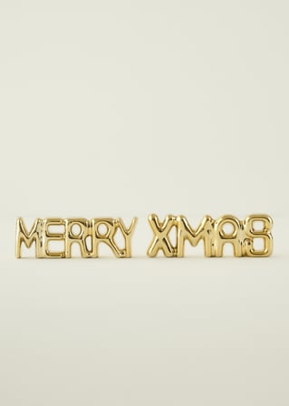 Xmas Dekoratif Obje Gold (18x2x6 cm)