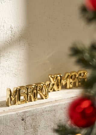 Xmas Dekoratif Obje Gold (18x2x6 cm)