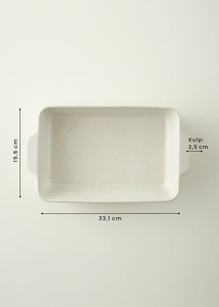 Margot Stoneware Fırın Kabı Beyaz (33,1x19,6x7 cm)
