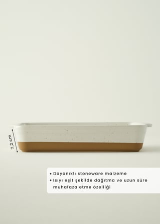 Margot Stoneware Fırın Kabı Beyaz (38,7x24,2x7,2 cm)