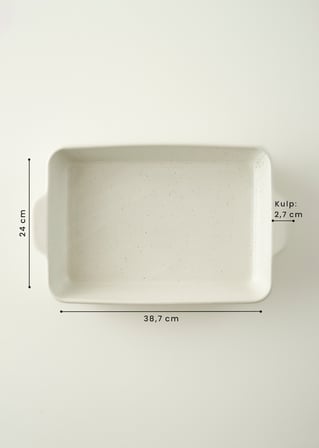 Margot Stoneware Fırın Kabı Beyaz (38,7x24,2x7,2 cm)