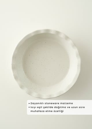 Margot Stoneware Fırın Kabı Beyaz (25,7x6,3 cm)