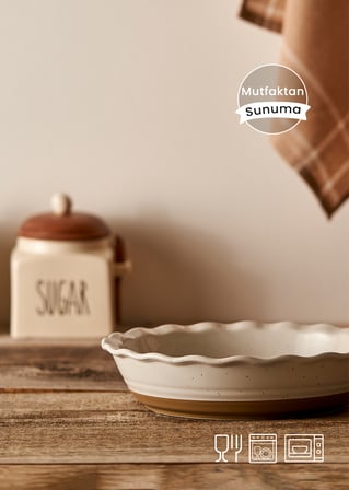Margot Stoneware Fırın Kabı Beyaz (25,7x6,3 cm)