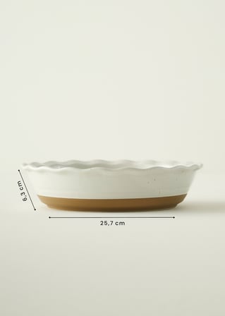Margot Stoneware Fırın Kabı Beyaz (25,7x6,3 cm)