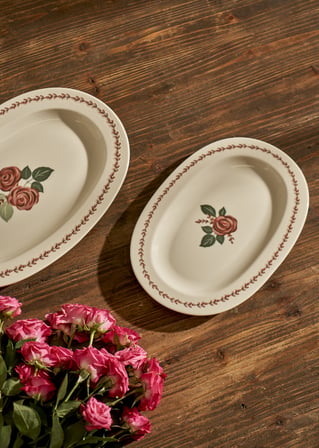 Rose Porselen Sunum Tabağı (25 cm)