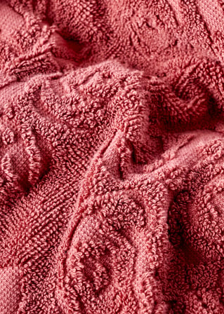 %100 Pamuk Rose Jakarlı El Havlusu Mürdüm (30x50 cm)