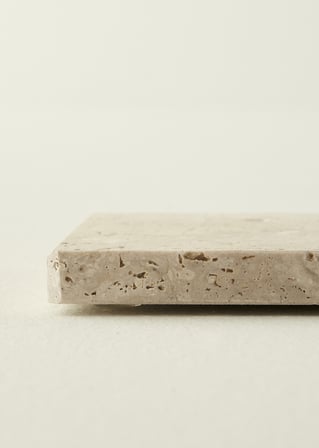 Ephesus 4'lü Traverten Bardak Altlığı (10x10 cm)
