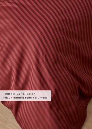 Premium Tencel Çift Kişilik Nevresim Seti Bordo (200x220 cm)