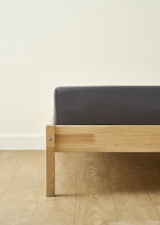 %100 Pamuk Saten Supreme Basic Tek Kişilik Lastikli Çarşaf Antrasit (100x200x35 cm)
