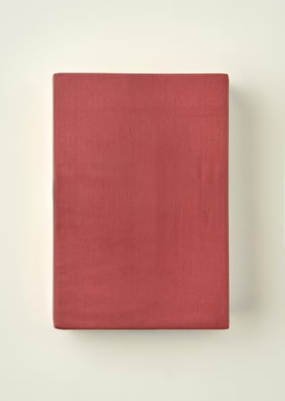 %100 Pamuk Saten Supreme Çift Kişilik Lastikli Çarşaf Kiremit (160x200x35 cm)