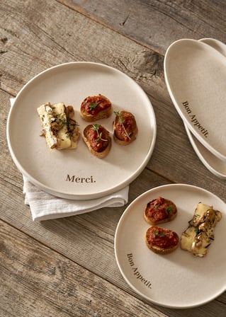 Parisien Porselen Pasta Tabağı 4'lü Krem (21 cm)