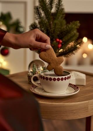 New Year Yılbaşı 2'li Porselen Çay Fincanı Seti (270 cc)