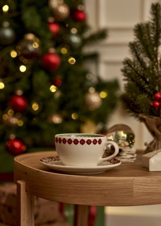New Year Yılbaşı 2'li Porselen Çay Fincanı Seti (270 cc)