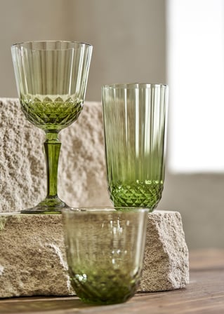 Colore Kesme Kadeh 2'li Yeşil (310 cc)