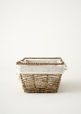 Arden Bezli Sepet Naturel (31x22x13 cm)