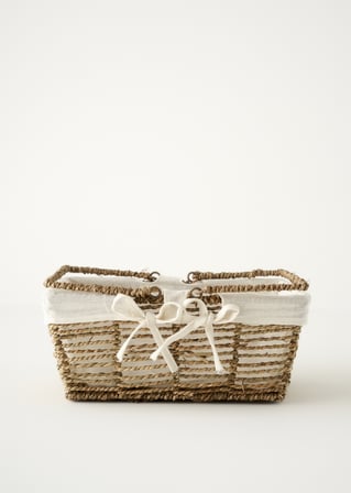 Arden Bezli Sepet Naturel (31x22x13 cm)