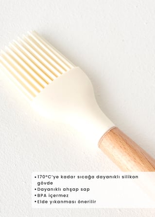 Olivia Silikon Fırça Krem (27x4x2 cm) Krem