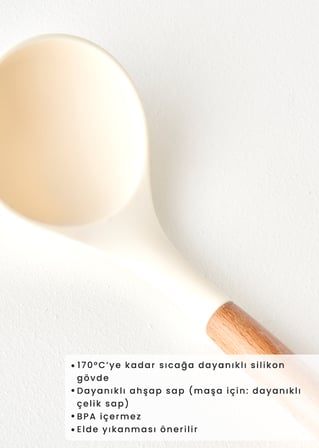 Olivia Silikon Kepçe Krem (32x8x6 cm) Krem
